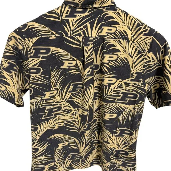 Purdue Boilermakers Button Up Aloha Shirt Size Large Tellum + Chop - Picture 6 of 6